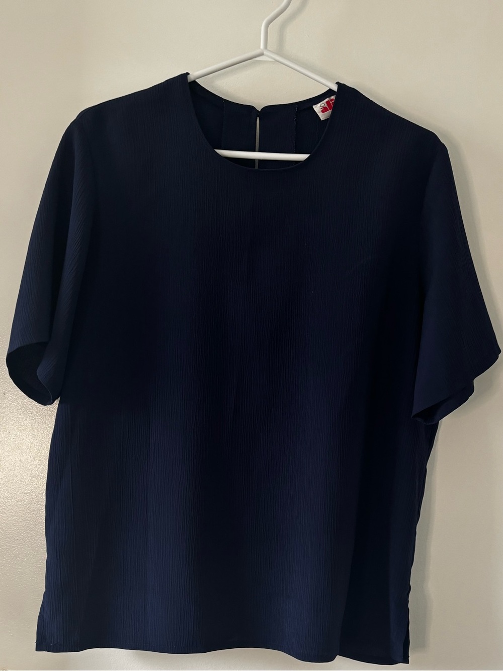 3 for $15😍 Alia Navy Textured Short Sleeve Top